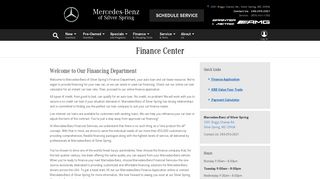 Finance Center | Mercedes-Benz of Silver Spring