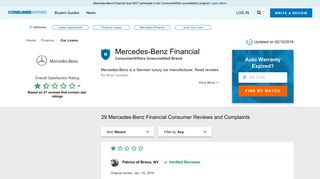 Top 29 Reviews and Complaints about Mercedes-Benz Financial