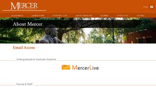 Email Access - About Mercer - Mercer University