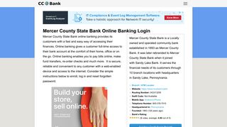 Mercer County State Bank Online Banking Login - CC Bank