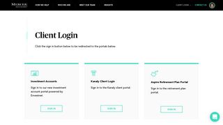 Client Login - Mercer Advisors