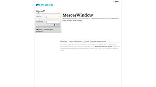 MercerWindow - Login