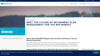 Revolutionizing Retirement Plan Management | Mercer U.S.