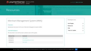 Merchant Management System (MMS) - PaymentSense Developers ...