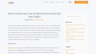 How to Submit your Site to MerchantCircle (and Get Free Traffic) | UpCity