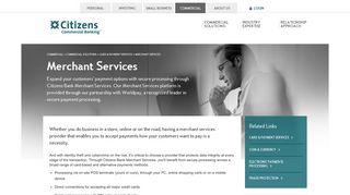 Merchant Services from Citizens Commercial Banking - Citizens Bank