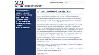 Internet Banking Enrollment | Merchants and Marine Bank
