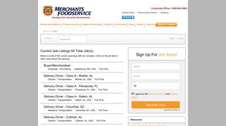 Merchants Foodservice Jobs: Job Listings