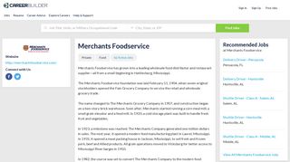 Work at Merchants Foodservice | CareerBuilder