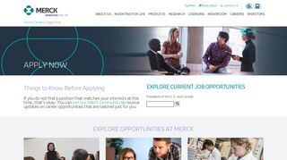 Merck | Careers | Apply Now - Merck.com