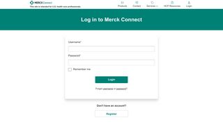 Log in to Merck Connect