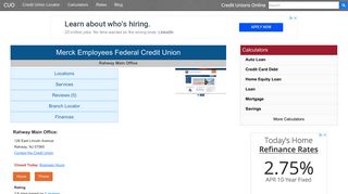 Merck Employees Federal Credit Union - Rahway, NJ