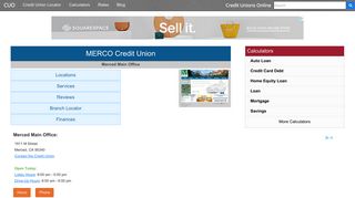 MERCO Credit Union - Merced, CA - Credit Unions Online