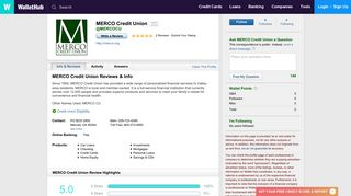 MERCO Credit Union Reviews - WalletHub