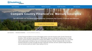Compare Country Financial vs. Mercury Insurance | QuoteWizard
