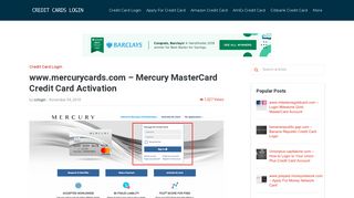 www.mercurycards.com – Mercury MasterCard ... - Credit Cards Login