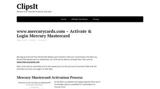 www.mercurycards.com - Activate & Login Mercury Mastercard - Clipsit