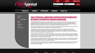 Dart Appraisal Announces Integration With Mercury Network's ...