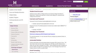 Email Access - Mercy College of Health Sciences