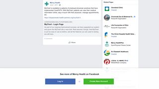 Mercy Health - MyChart is available to patients of... | Facebook