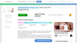 Access baggotstreet.mercy.net. User account | BaggotStreet