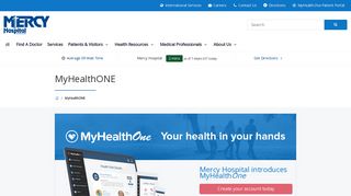 MyHealthONE Patient Portal | Mercy Miami Hospital | Miami, FL