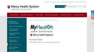 Mercy Provider Portal - Mercy Health System