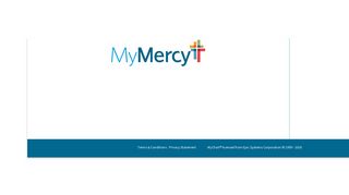 terms and conditions of use - MyMercy - Login Page