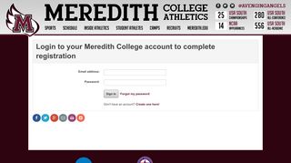 Login to your Meredith College account to complete registration