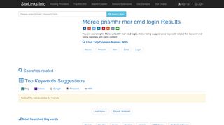 Meree prismhr mer cmd login Results For Websites ... - SiteLinks.Info