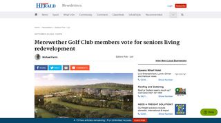 Merewether Golf Club members vote for seniors living redevelopment ...