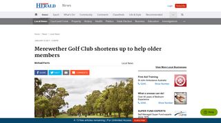 Merewether Golf Club shortens up to help older members | Newcastle ...