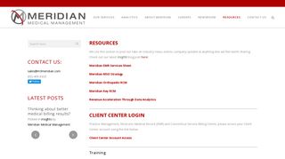 Medical Management Resources & Client Center Login | Meridian