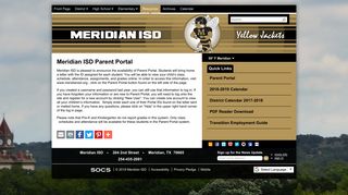 Meridian ISD - Meridian ISD Parent Portal