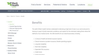 Employee Career Benefits | Merit Health Central | Merit Health ...