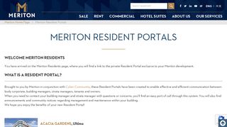 Meriton Resident Portals | Meriton