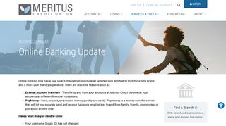 Online Banking Update | Meritus Credit Union | Lafayette, LA - New ...