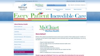 MyChart Patient Portal | Meritus Health