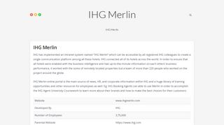 IHG Merlin - IHG Merlin