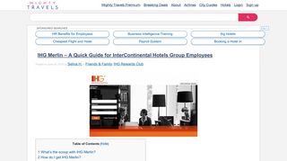 IHG Merlin - A Quick Guide for employees - MightyTravels