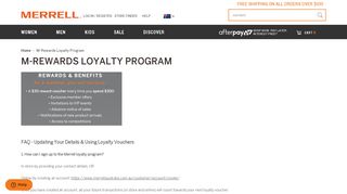 M-Rewards Loyalty Program - Merrell