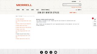 Prodeal Account Exists Help | Merrell