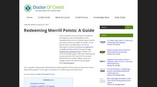 Redeeming Merrill Points: A Guide - Doctor Of Credit