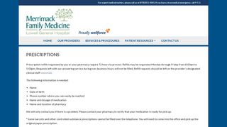 Prescriptions | Merrimack Family Medicine