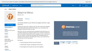 Attach to Merus - Microsoft AppSource