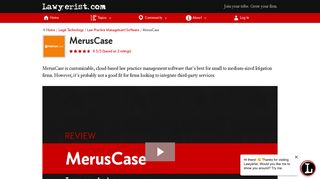 MerusCase Law Practice Management Software Review (2017)