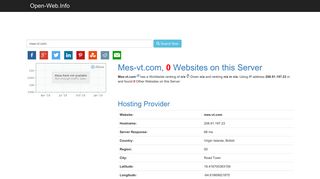 Mes-vt.com is Online Now - Open-Web.Info