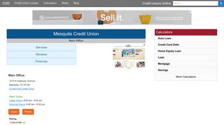 Mesquite Credit Union - Mesquite, TX - Credit Unions Online