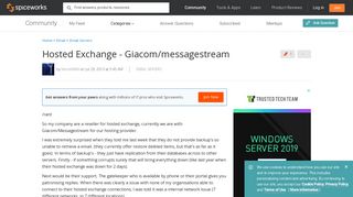 Hosted Exchange - Giacom/messagestream - Email Servers ...