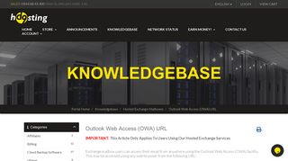 Outlook Web Access (OWA) URL - Knowledgebase - D9 Solutions Ltd.